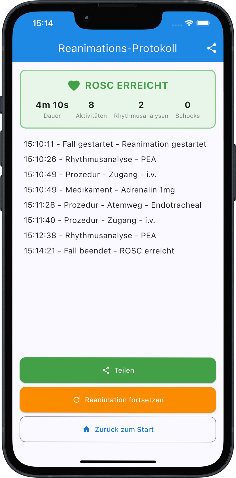 Reanimationsprotokoll